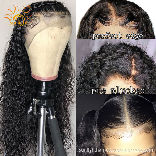 Wholesale Indian brazilian unprocessed Human Hair custom wig boxes with logo Water Wave curly 10a grade hair loose deep wave wig